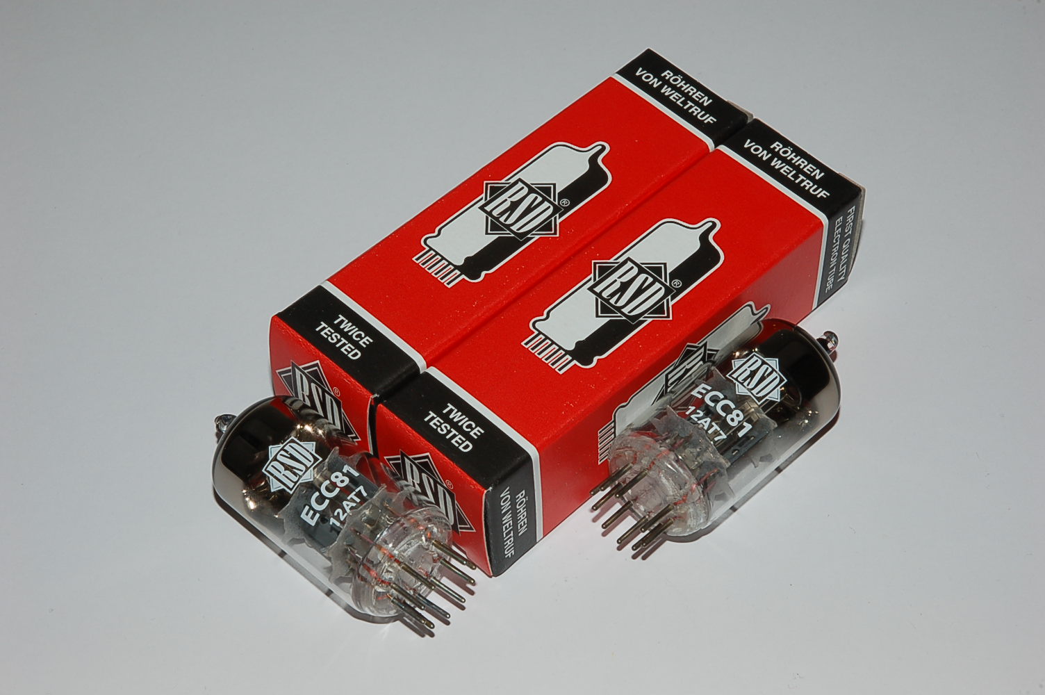 ECC81 RSD -12AT7 RSD  DE made V1+low mic+lownoise Röhren Set