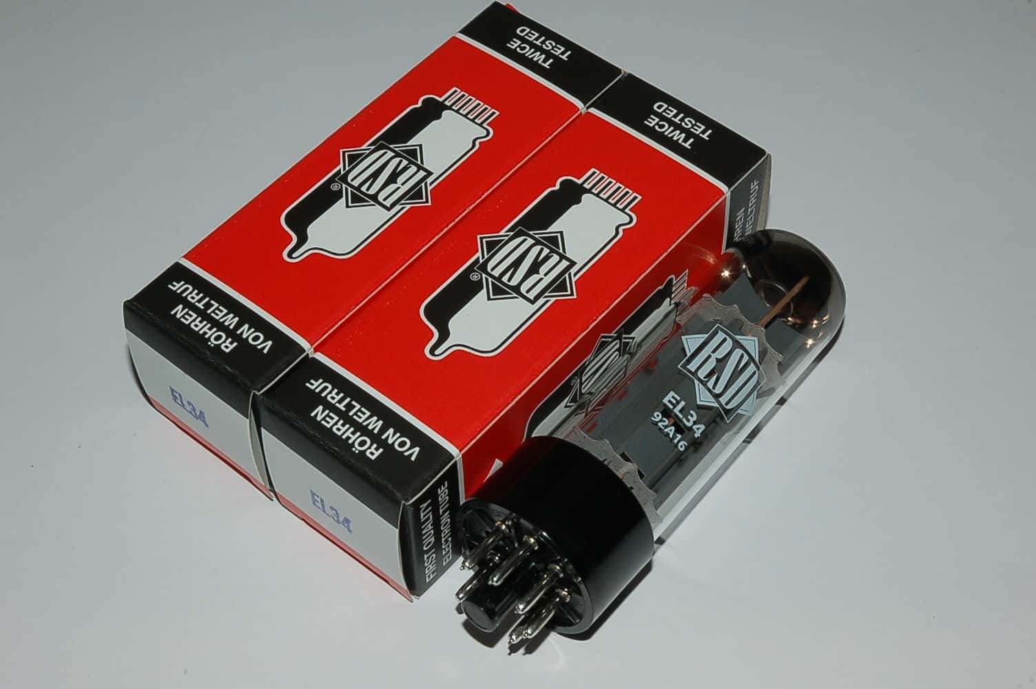 EL34 Pair RSD tubes Röhren BTB matched Paar
