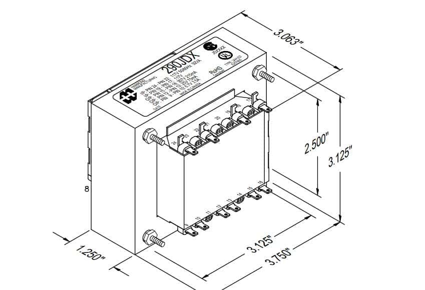 290JDX Hammond Netztrafo DSL-401 TXMA-00080 Replacement