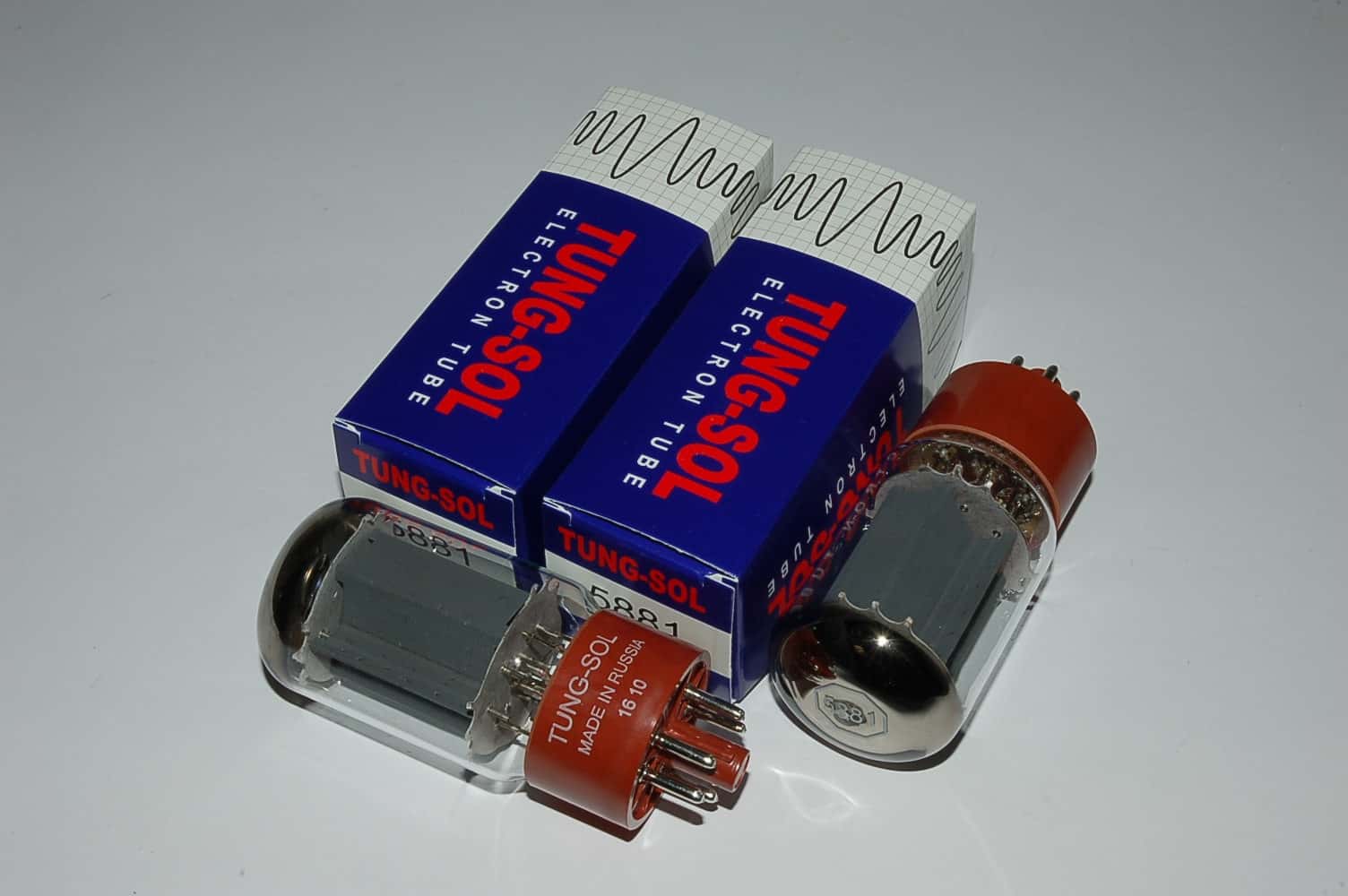 5881 Tung-Sol Quad tubes Röhren BTB matched Quartett