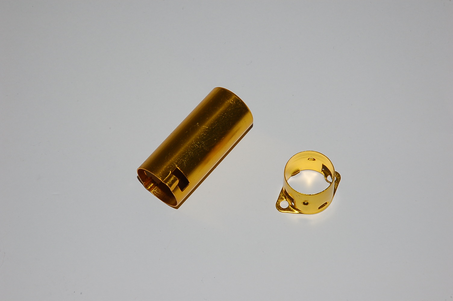 Abschirmhaube für gelb/gold Miniaturröhren (7pin)