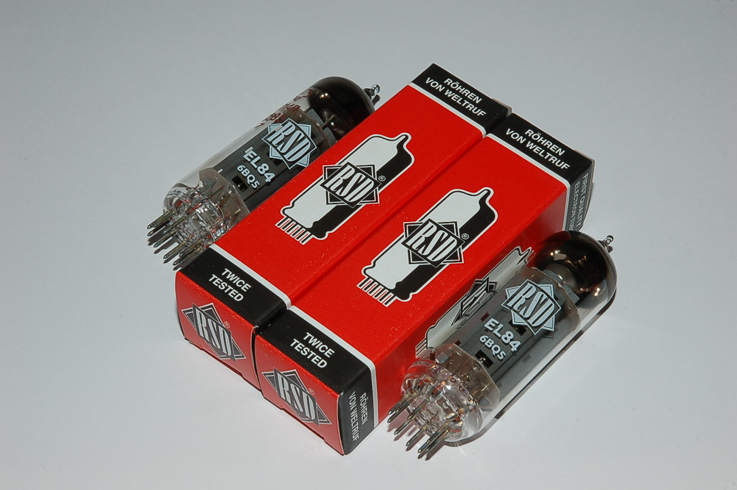 EL84 Pair RSD NOS Pentode Röhren BTB matched Paar