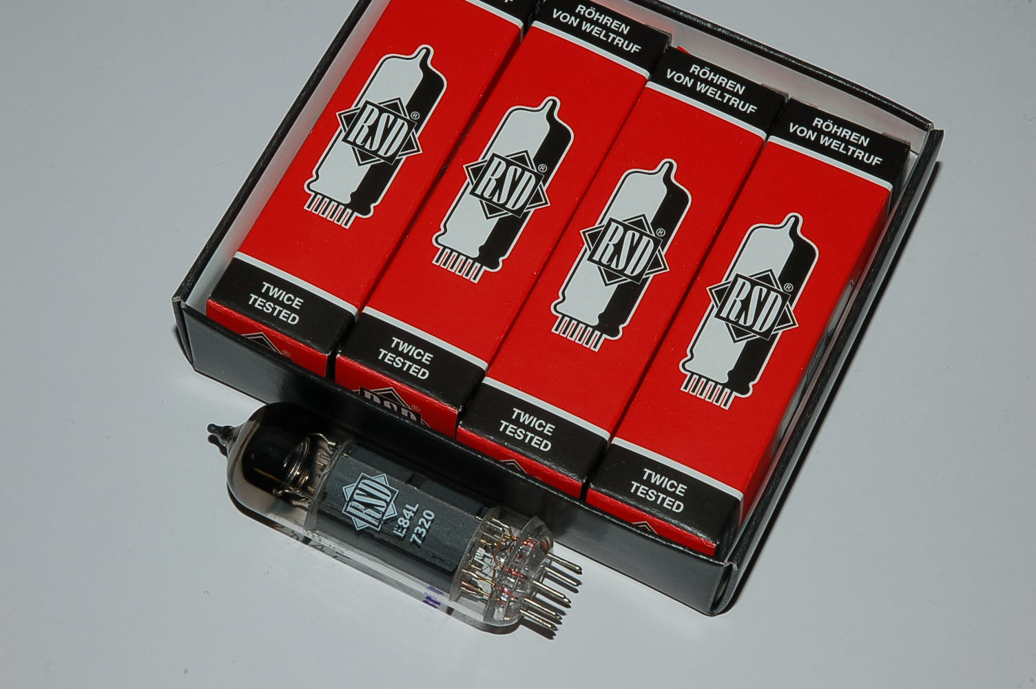 E84L RSD Quad NOS Audio tubes Röhren BTB matched Quartett