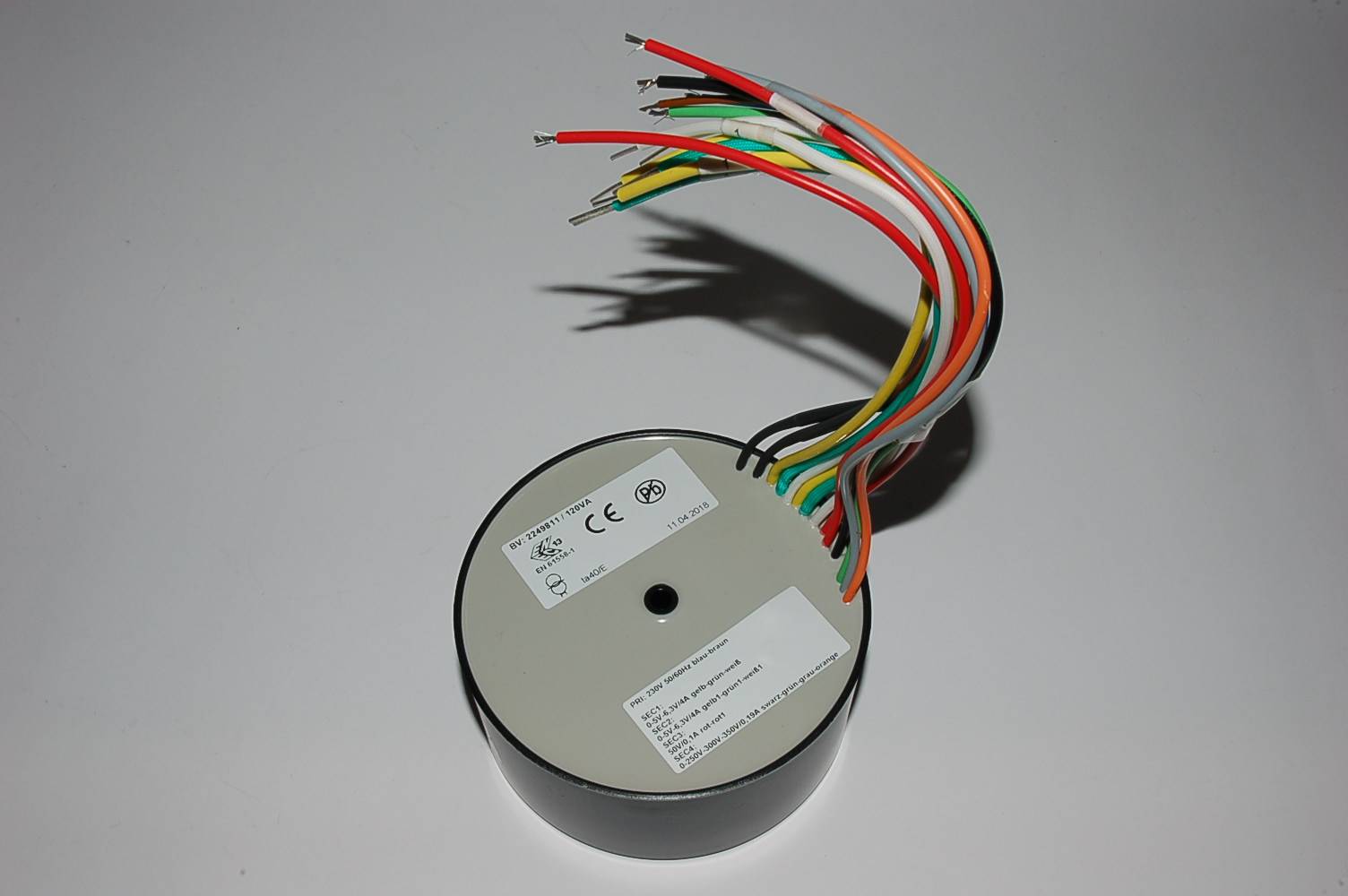 Ringkerntrafo BTB 2249969 94VA 250V/0,1A  250V/0,1A  6,3V/7A