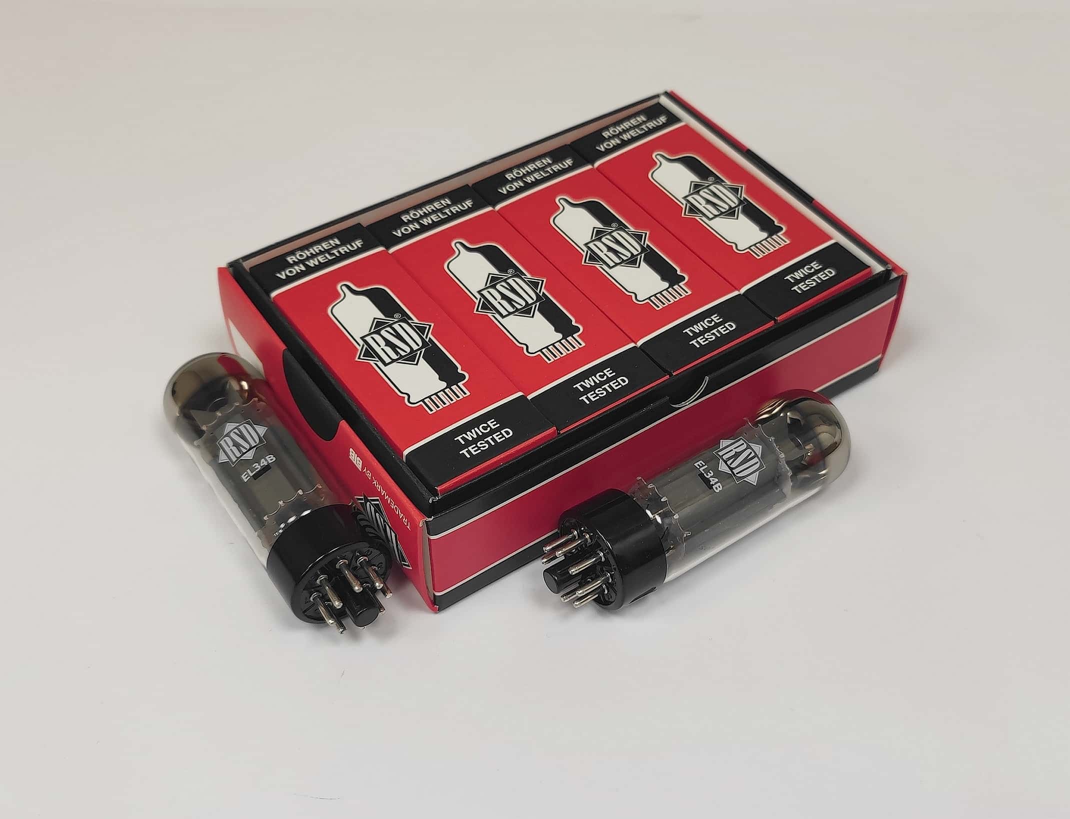 EL34B Quad RSD Pentode tubes Röhren BTB matched Quartett