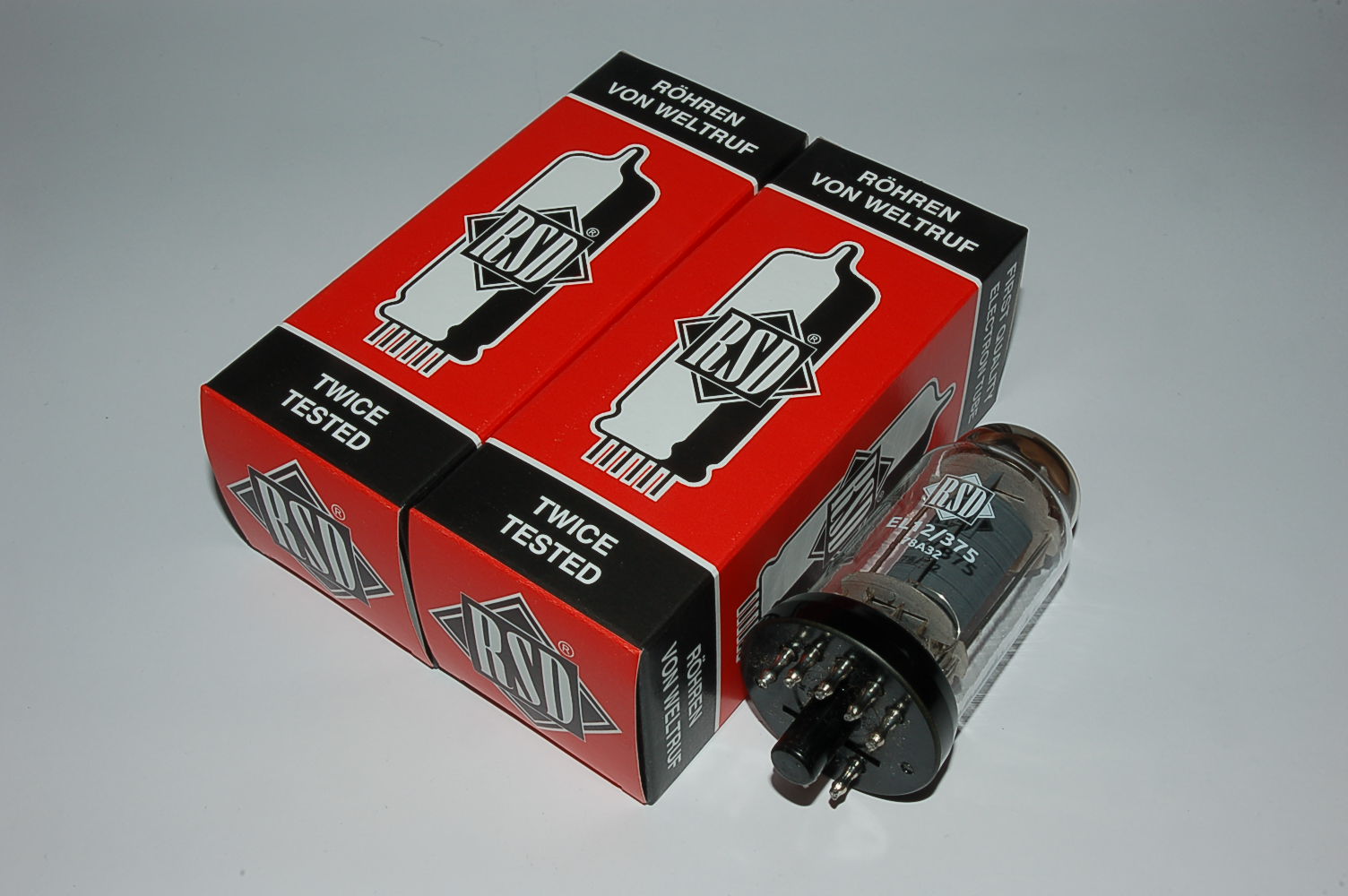 EL12/375 Pair RSD RFT Germany Röhren BTB matched Paar