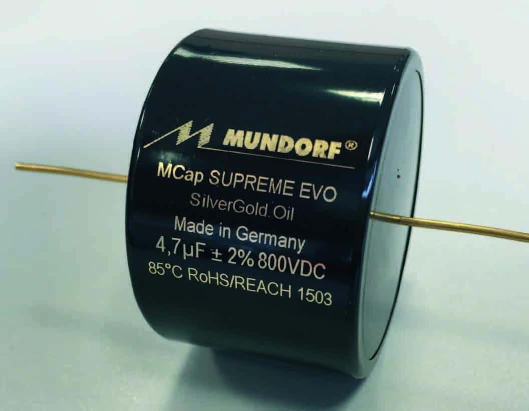 10uF Mundorf 800V 66x41mm Supreme EVO Silber Gold Öl Cap