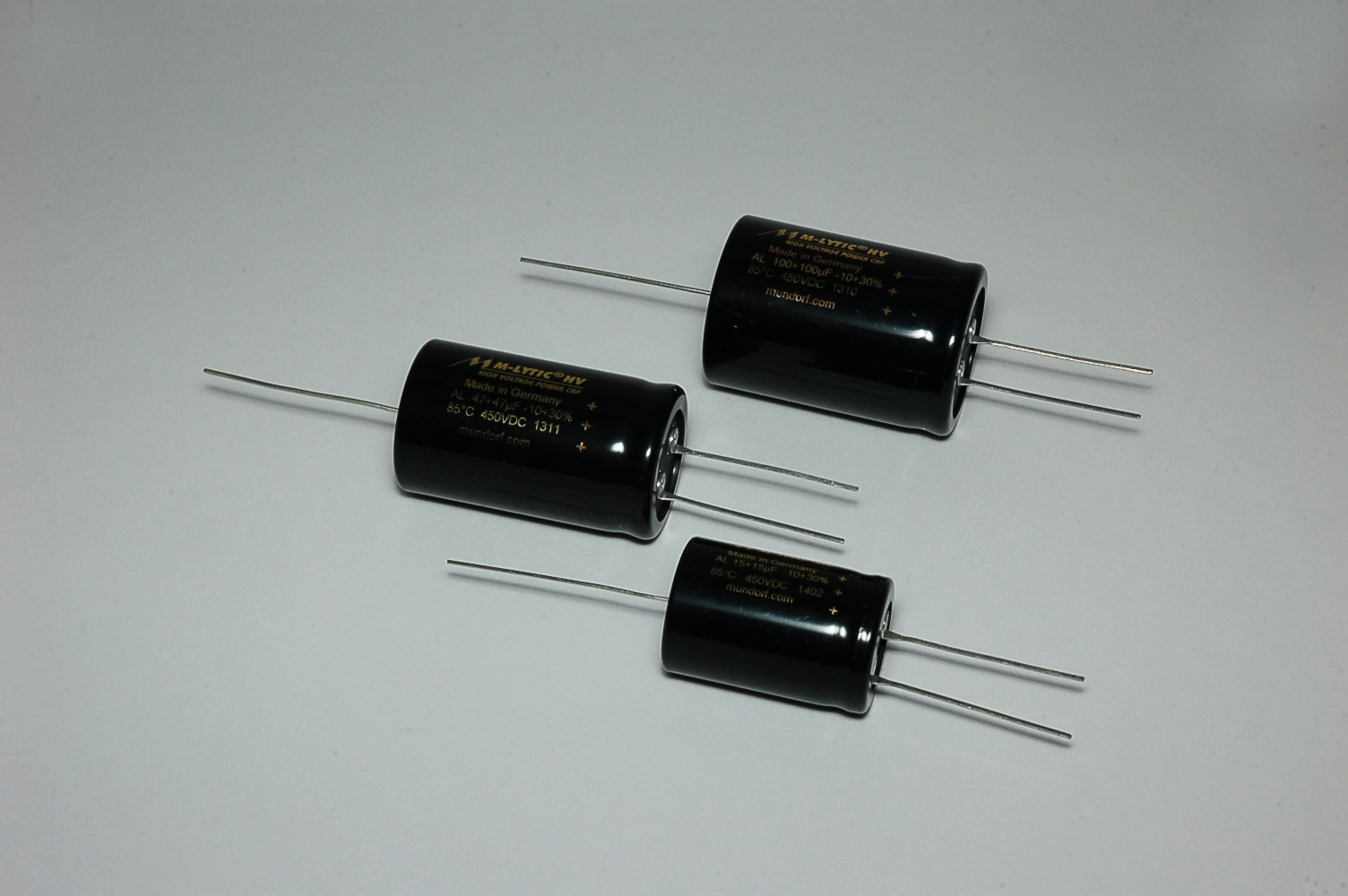 Elko 100+100uF/450V  35x50mm Mundorf Mlytic HV  AL   axial