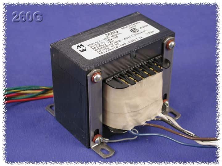 260C Hammond Netztrafo 65VA 500VCT/85mA 5V/2A 6,3V/2A
