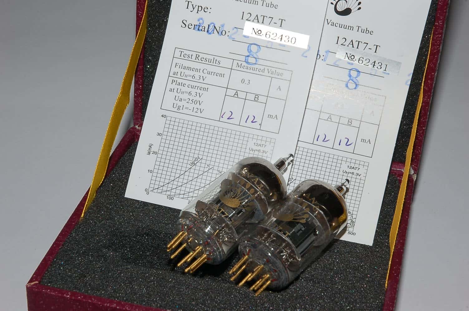 12AT7T PSVANE  D-Triode Röhren factory matched Paar