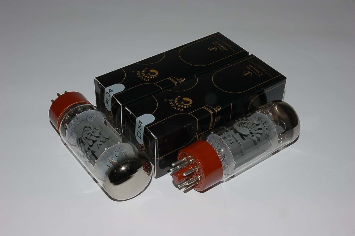 EL34 Pair PSVANE HiFi tubes brown base BTB matched Paar