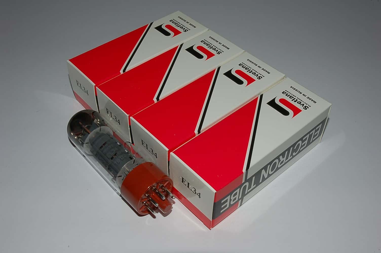 El34SED "C"  Pentode Röhren BTB matched Quartett