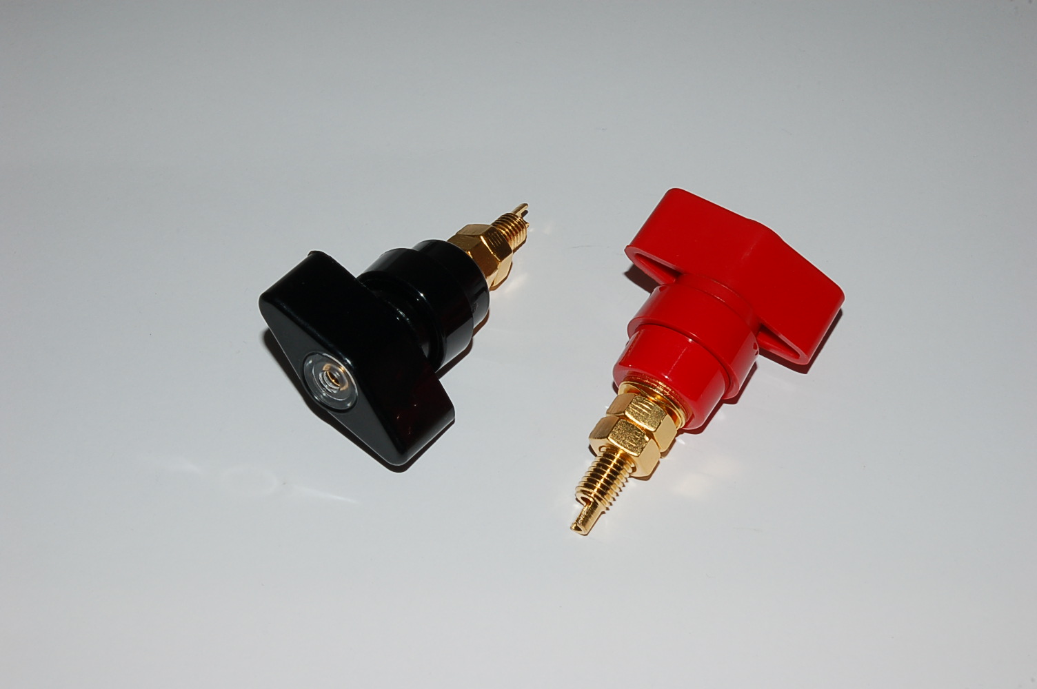 Polklemme Classic 6mmx70mm SET Mundorf Copper/Gold 670 RD/BK