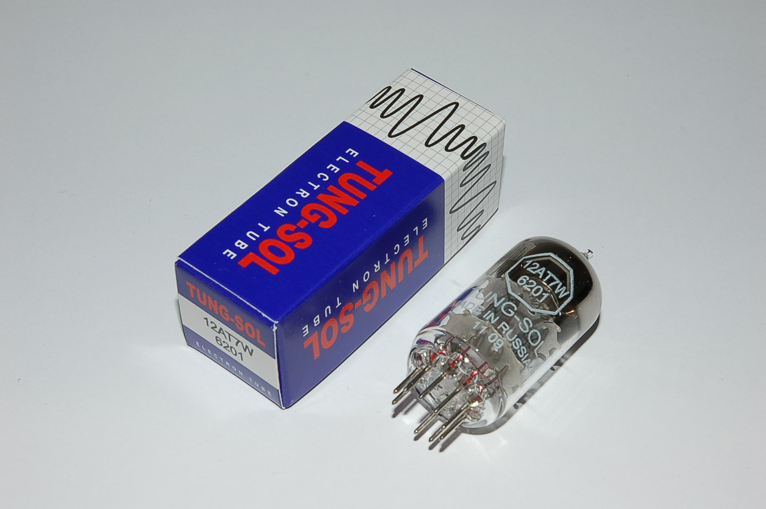12AT7W (=6201TS) Tung-Sol V1+low mic+lownoise Röhren Set