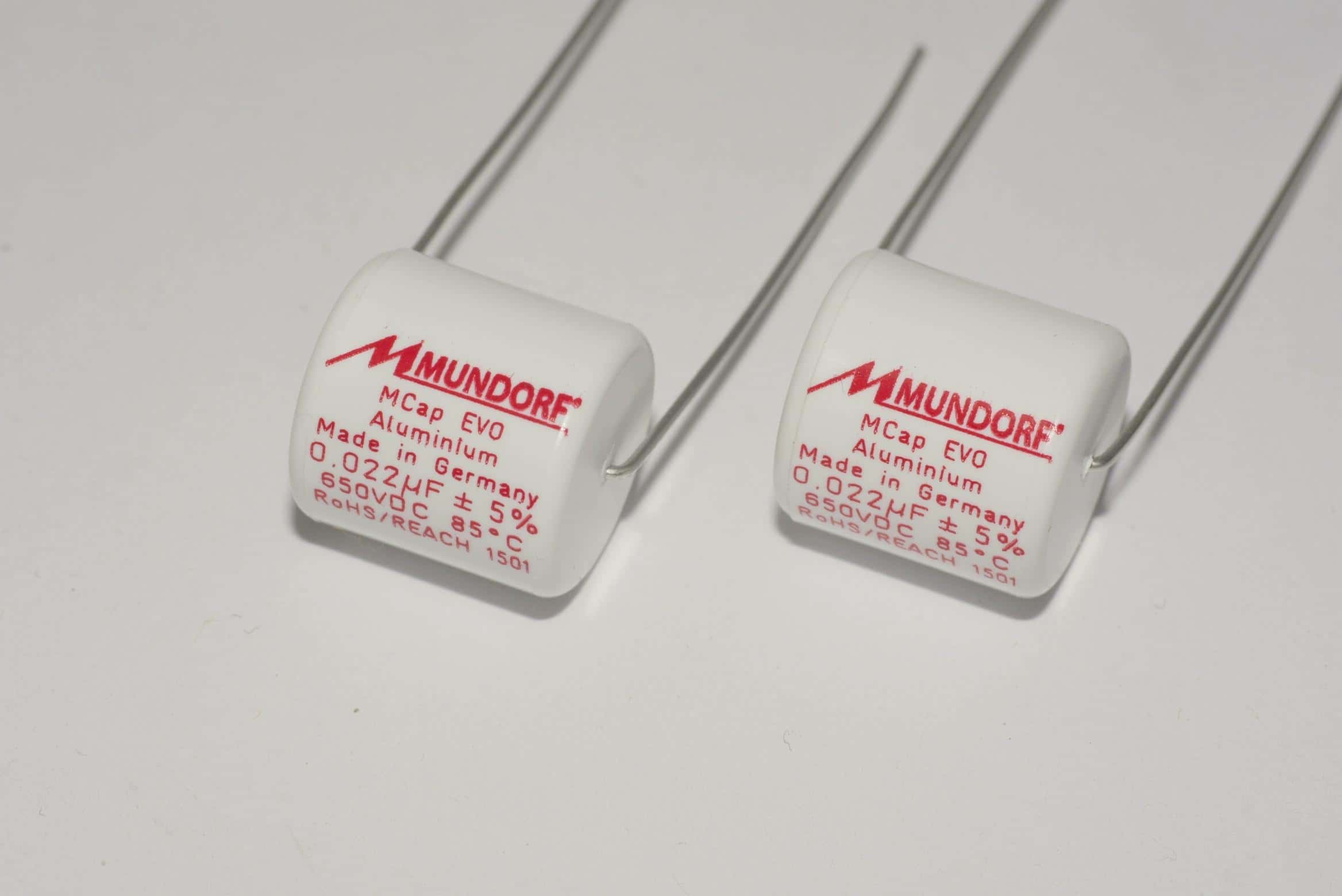 0,022uF Mundorf MCAP 650V 5% EVO Alu Kondensator 12x12mm