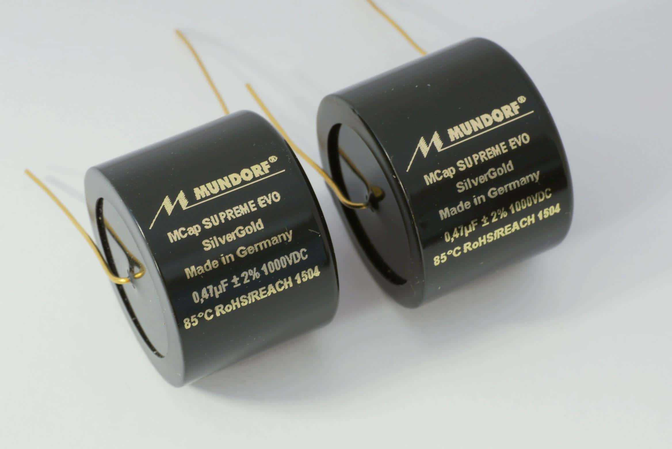 5,6uF Mundorf 800V 56x33mm Supreme EVO Silber Gold Öl Cap