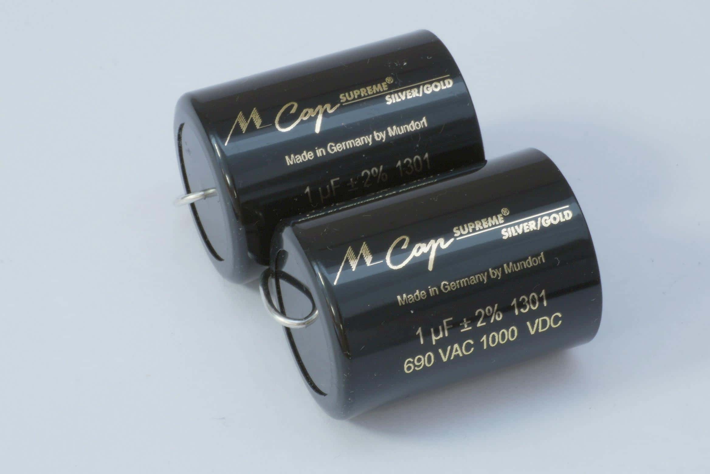 1,0uF Mundorf MCAP 1000V 2% Supreme Silber Gold 31x42mm