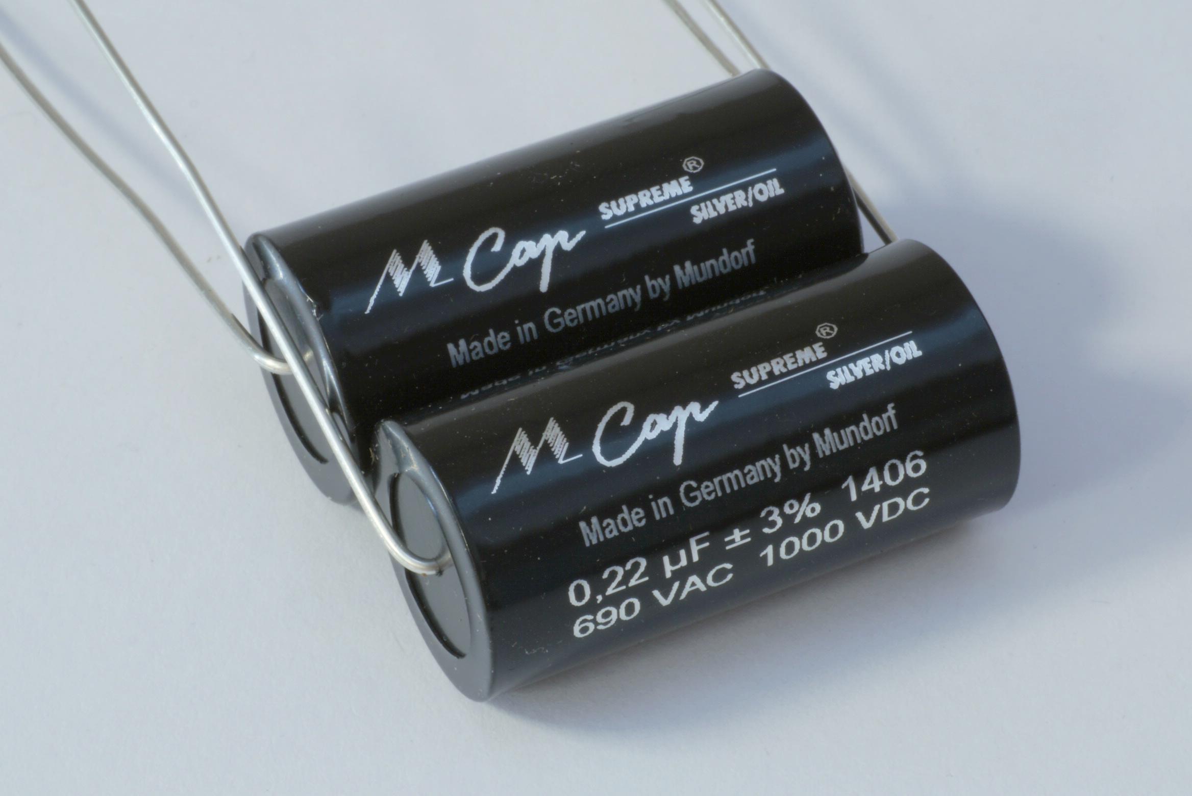 Filmcap 0,22uF/1000V  19x39mm Mundorf MCAP Supreme SilverOil