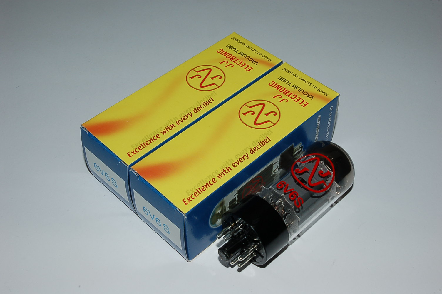 6V6S JJ Pair Red Label tubes Röhren BTB matched Paar