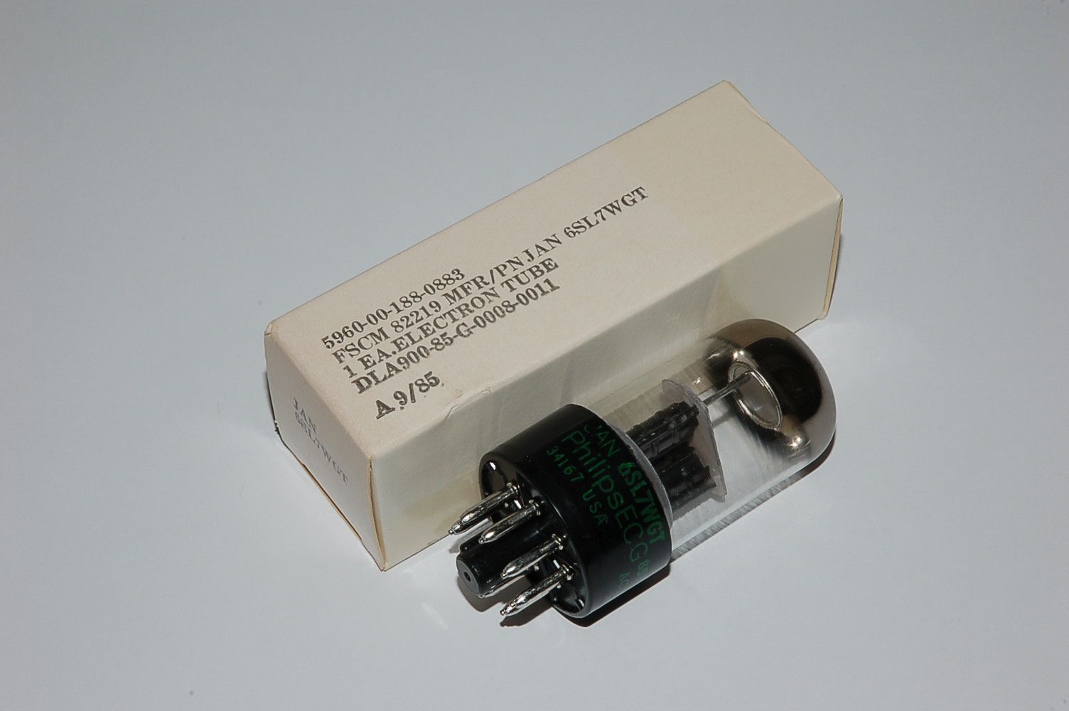 6SL7WGT NOS (=VT229, CV1985) Jan Philips USA Mil Grade tube