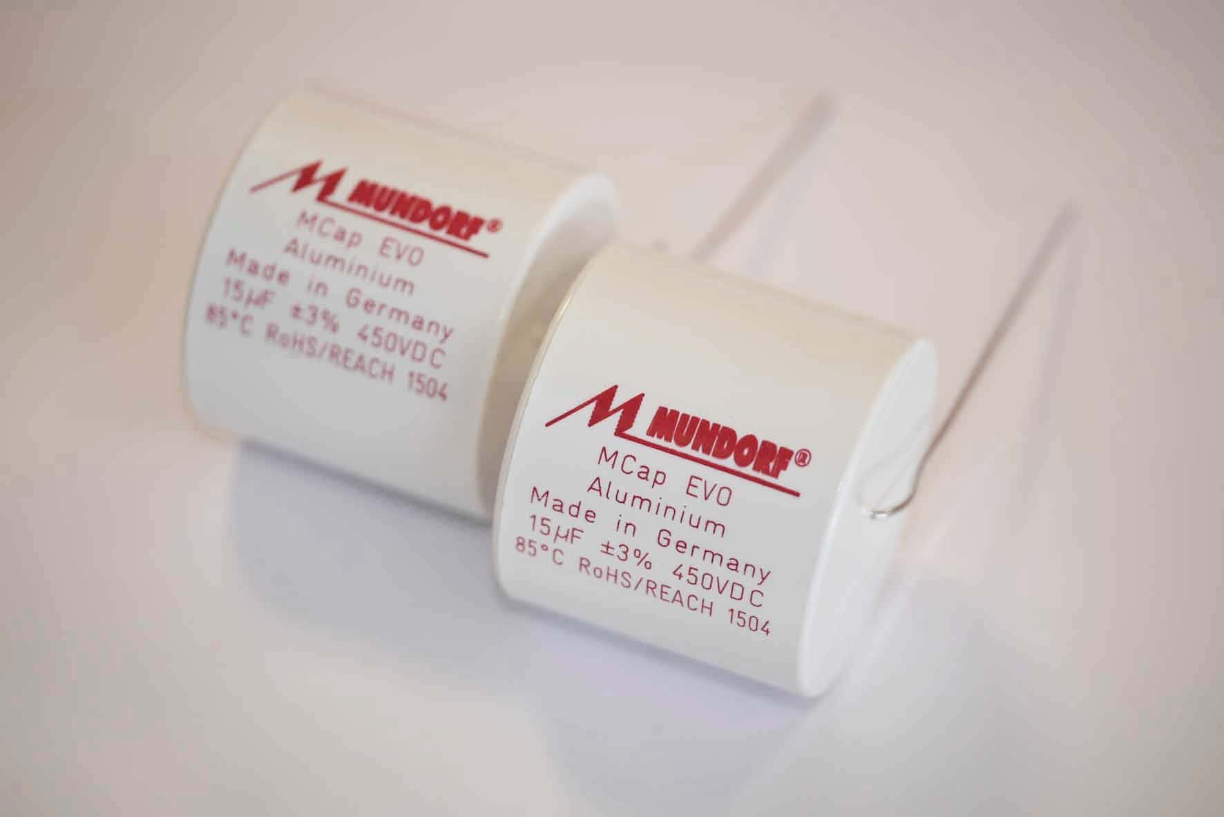 15uF Mundorf MCAP 450V 3% EVO Alu Kondensator 40x35mm